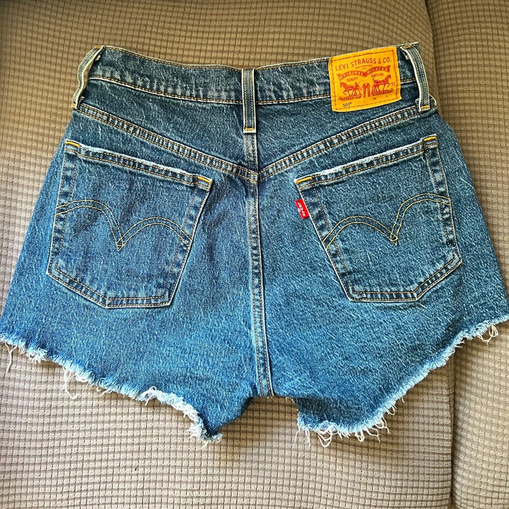 Levi’s 501 high rise jean shorts